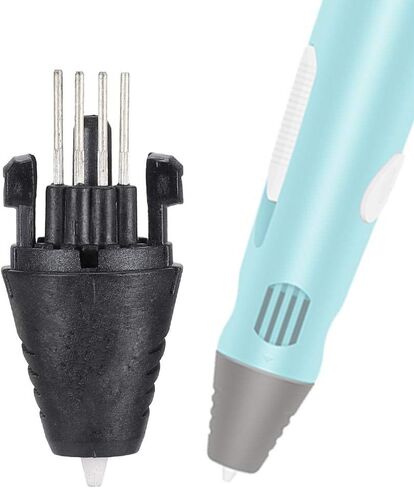 ASHATA 3D الطباعة القلم فوهة استبدال رأس الطابعة ل1.75mm ABS، 3D الطباعة القلم أجزاء الطابعة الملحقات إدراج فوهة رأس الطباعة 1.75mm الأسود in Saudi Arabia