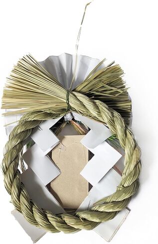 K14105 ASAHI Zodiac Dragon SHIMENAWA. Japanese New Year's Decoration OSHOGATSU KAZARI. Hanging Straw Wreath Ornament. SHIMENAWA Sacred Rope. Happy New Year Wreath, Medium in Saudi Arabia
