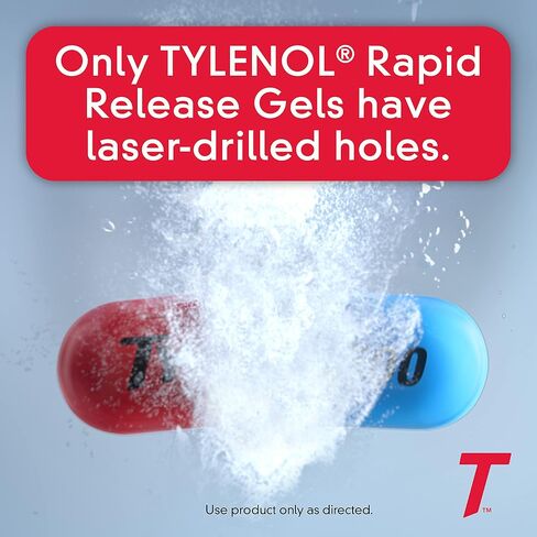Tylenol Extra Strength Rapid Release Gels with Acetaminophen, Pain Reliever & Fever Reducer, 225 ct in Saudi Arabia
