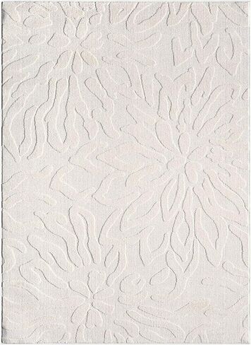 LUXE WEAVERS Abstract Floral Cream 5x7 Area Rug, Indoor Stain-Resistant Carpet in Saudi Arabia