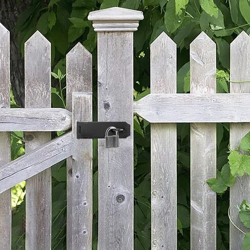 Lpraer 2 حزمة باب بمشبك قفل مزلاج 5 بوصة من الفولاذ المقاوم للصدأ مشبك أمان Packlock قفل بوابة باب سميك بمشبك مع مسامير مصقولة للأثاث in Kuwait