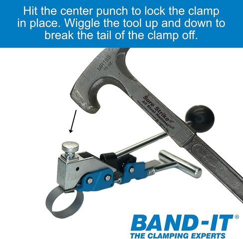 T30069 Center Punch Tool + (qty 20) 2" Center Punch Clamps qty (20), CP0899-5/8" w x 2" ID in Saudi Arabia