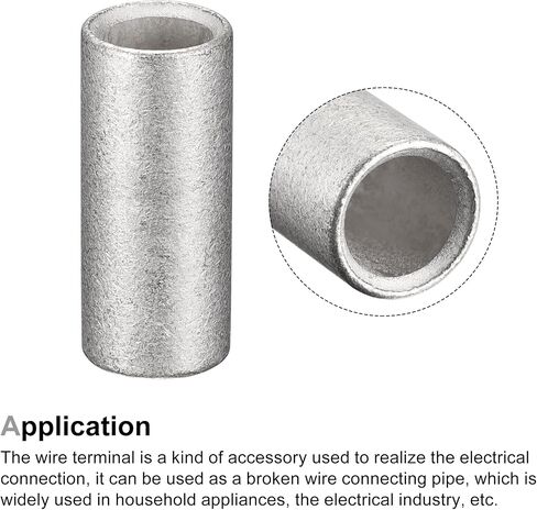 أطراف تجعيد المؤخرة غير المعزولة من MECCANIXITY 1/0 AWG لوصلة الأسلاك الكهربائية DIY، عبوة من 2 in Saudi Arabia