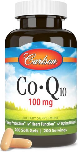 كارلسون - Co-Q10، الإنزيم المساعد Q10، 100 مجم، إنتاج الطاقة ووظيفة القلب، 200 كبسولة هلامية in Saudi Arabia