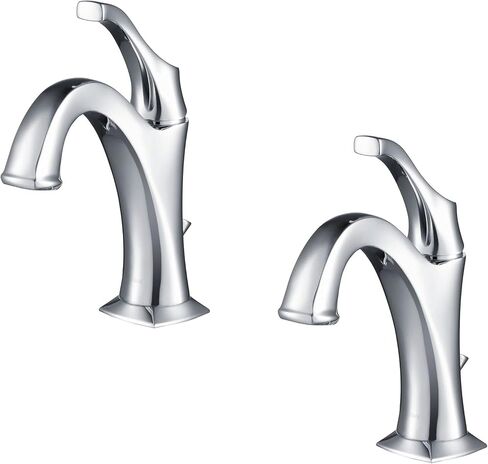 KRAUS KBF-1201BG Arlo Single Handle Basin Bathroom Faucet with Lift Rod Drain and Deck Plate, Brushed Gold (2-Pack) in Saudi Arabia