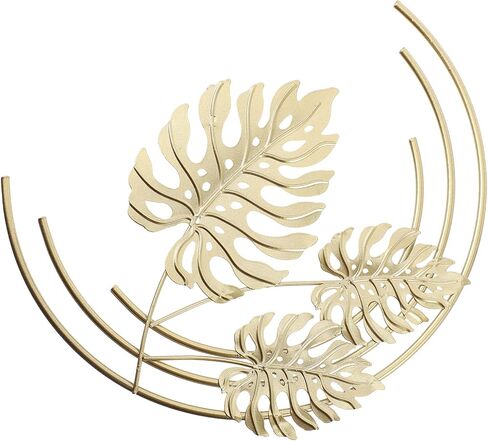 ORFOFE Leaf Wall Hanging Golden Leaf Wall Art Ginkgo Leaf Wall Sculpture Ginkgo Wall Art Garden Fence Art Palm Leaf Wall Decor Inspirational Wall Decor Tree Gold Leaf 3d Iron Monstera in Saudi Arabia