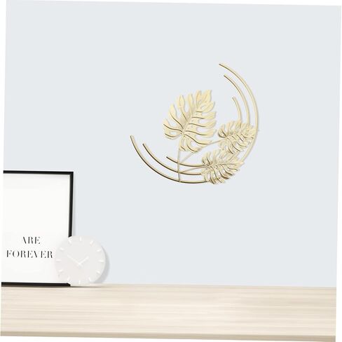 ORFOFE Leaf Wall Hanging Golden Leaf Wall Art Ginkgo Leaf Wall Sculpture Ginkgo Wall Art Garden Fence Art Palm Leaf Wall Decor Inspirational Wall Decor Tree Gold Leaf 3d Iron Monstera in Saudi Arabia