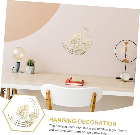 ORFOFE Leaf Wall Hanging Golden Leaf Wall Art Ginkgo Leaf Wall Sculpture Ginkgo Wall Art Garden Fence Art Palm Leaf Wall Decor Inspirational Wall Decor Tree Gold Leaf 3d Iron Monstera in Saudi Arabia