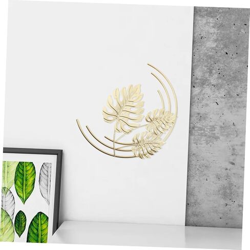 ORFOFE Leaf Wall Hanging Golden Leaf Wall Art Ginkgo Leaf Wall Sculpture Ginkgo Wall Art Garden Fence Art Palm Leaf Wall Decor Inspirational Wall Decor Tree Gold Leaf 3d Iron Monstera in Saudi Arabia