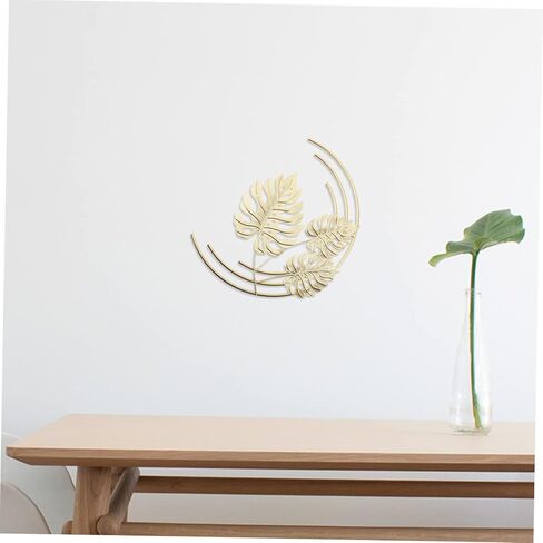 ORFOFE Leaf Wall Hanging Golden Leaf Wall Art Ginkgo Leaf Wall Sculpture Ginkgo Wall Art Garden Fence Art Palm Leaf Wall Decor Inspirational Wall Decor Tree Gold Leaf 3d Iron Monstera in Saudi Arabia