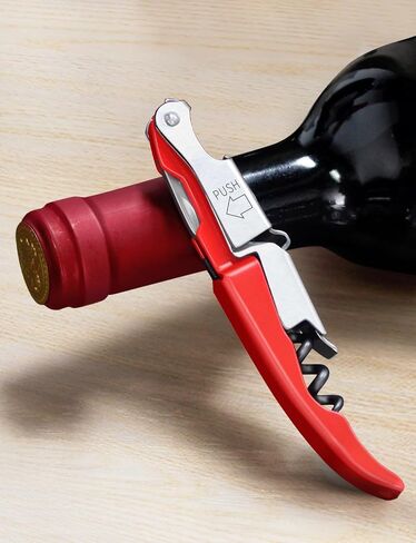 CORKAS Wine Key - Professional Handcrafted Heavy Duty Waiter Corkscrew, Compact Wine Opener with Double Hinged, Foil Cutter and Bottle Opener, Gifts for Servers, Sommelier, Bartenders - Black in Saudi Arabia