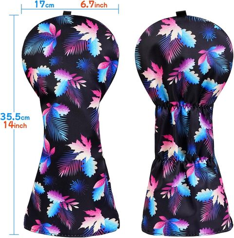 حرفي جولف أسود أوراق استوائية سائق الممر الخشبي الهجين غطاء الرأس غطاء مضرب in Kuwait