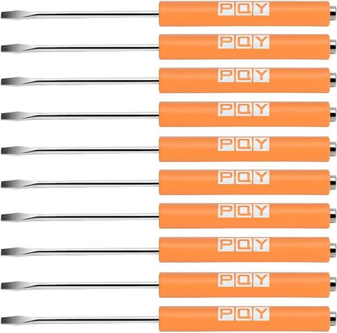 10pcs Mini Tops And Pocket Clips Pocket Screwdriver Strong Magnetic Slotted Screwdriver Red in Saudi Arabia