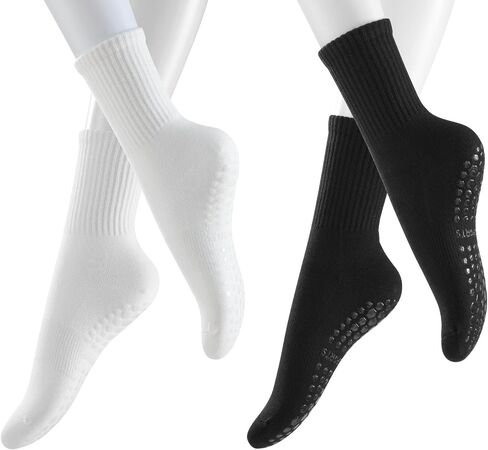 Pilates Yoga Socks with Grips for Women, Non Skid Sticky Socks, Non Slip Grip Socks for Women in Saudi Arabia