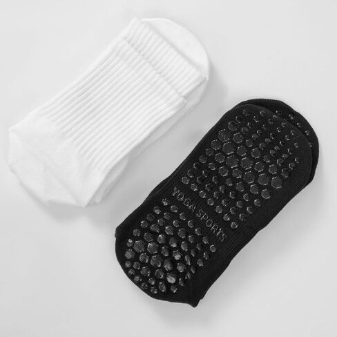 Pilates Yoga Socks with Grips for Women, Non Skid Sticky Socks, Non Slip Grip Socks for Women in Saudi Arabia