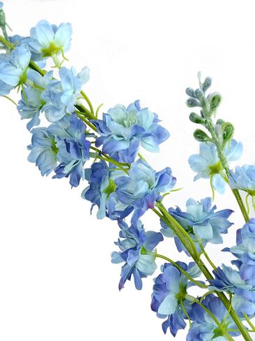 ZYTUYO Blue Delphinium Artificial Flower Long Stem Flower 4pcs 33.5in Fake Larkspur Faux Look real Silk Flower Plant Bulk Bouquets for Outdoor Tall Vase Home Garden Wedding Arrangement Decoration in Saudi Arabia