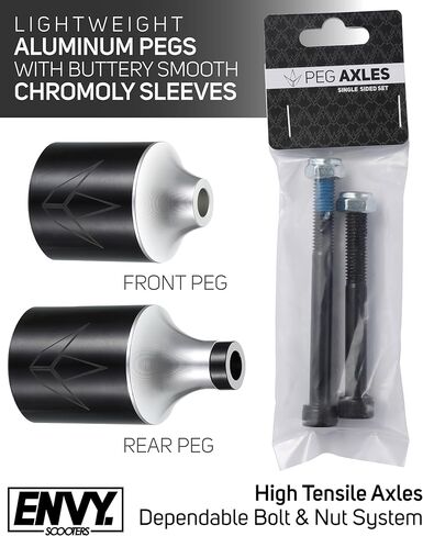 مجموعة أوتاد الشوارع Envy Scooters مع أجهزة المحور - زوج - أوتاد سكوتر احترافية خفيفة الوزن ومتينة للدراجات البخارية المثيرة in Kuwait
