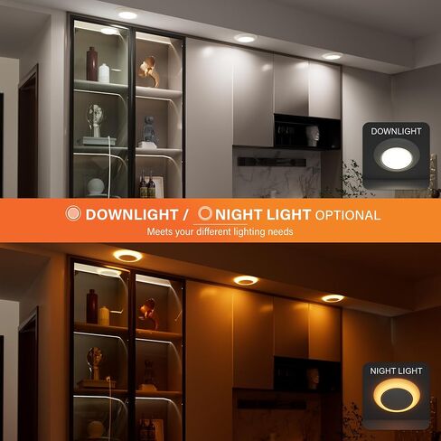 مصباح قرص LED منخفض الحجم ومثبت على السطح مقاس 6 بوصات، مستدير، 15 وات، 900 لومن، ضوء نهاري 5000 كلفن، CRI80، تصميم بدون سائق، قابل للتعتيم، مدرج في قائمة cETLus، أبيض (عبوة واحدة) in Kuwait
