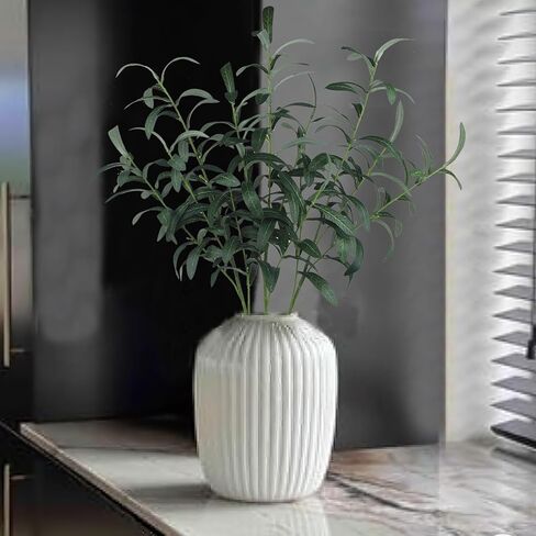 3 قطع من أغصان الزيتون الاصطناعية مع الزيتون، نباتات اصطناعية، سيقان طويلة، 31 بوصة، غصن زيتون صناعي، نباتات اصطناعية، أوراق غصن الزيتون، لمزهرية المنزل وحفلات الزفاف والديكور الداخلي in Kuwait