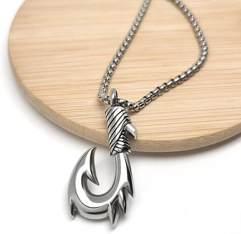 Tribal Spearpoint Arrowhead Fish Hook Urn Necklace for Ashes Men Cremation Jewelry Memorial Keepsake Pendant in Saudi Arabia