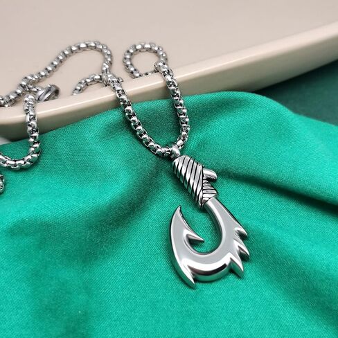 Tribal Spearpoint Arrowhead Fish Hook Urn Necklace for Ashes Men Cremation Jewelry Memorial Keepsake Pendant in Saudi Arabia