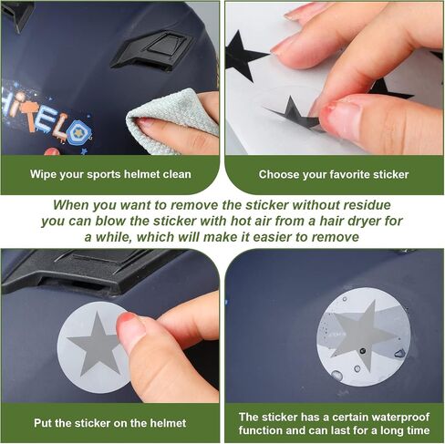 Eaasty 300 Pcs Football Helmet Stickers Self Adhesive, Black in Kuwait