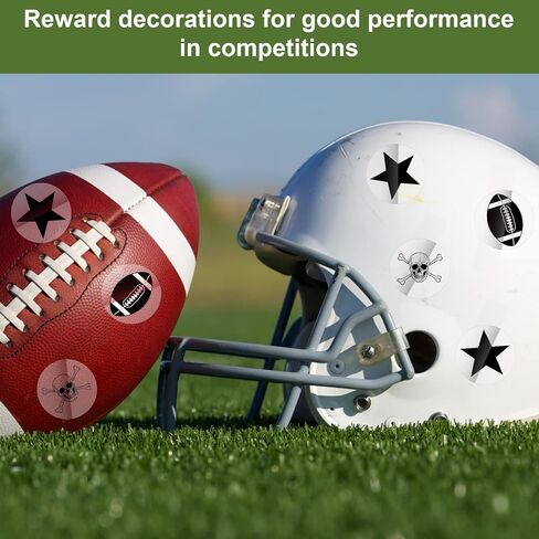Eaasty 300 Pcs Football Helmet Stickers Self Adhesive, Black in Kuwait