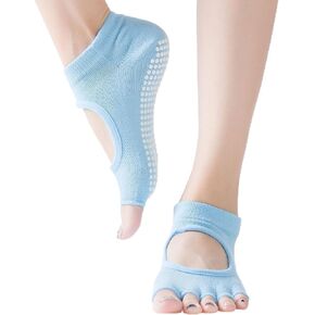 SPENCIAL'S Women's Toeless Yoga Socks, Backless Athletic Sports Socks with Non Slip Grips for Pilates,Ballet, Dance