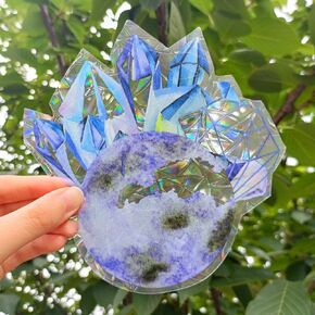 10PCS Anti-Collision Suncatcher Stickers Window Clings, Self Adhesive Reusable Vinyl Window Decals for Glass Window Home Decor, Butterflies on Flower