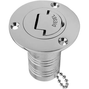 1.5" 38mm Marine Stainless steel 316 Deck Filler Fill Keyless Cap boat Hardware Accessories Socket yacht (Option: Waste, 1.5" /38mm)