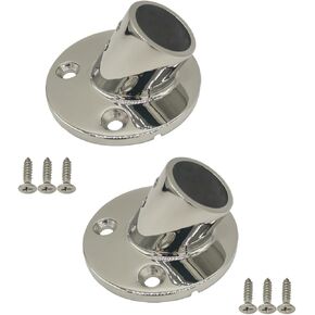 2 Pcs 1" Boat Hand Rail Fittings 60 Degree Handrail Fitting Round Base 316 Marine Grade Stainless Steel for 1 Inch Tube