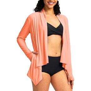 SANTINY UPF50+ Sun Shirt for Women Long Sleeve SPF UV Sun Protection Shirts Lightweight Cardigan with Pockets Swim Cover Up