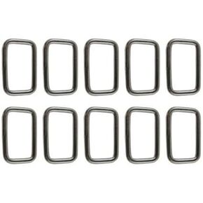 US Stainless 10 Pieces Stainless Steel 316 Rectangle Adjusting Ring 6mm x 50mm ID (1/4" x 2") Marine Grade