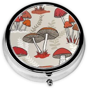Cute Dog Paw Print Round Pill Box, Metal Iron Plating Round Mini Medicine Storage Box