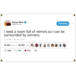 Rapper Funny Mirrors Flag 3x5 FT I Need A Room Full of Mirrors So I Can Be Surrounded by Winners Banner Funny Flags for Room Wall Hanging Large Tapestry College Dorm Decor Banner Indoor Bedroom Sign