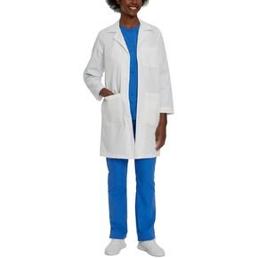 Landau Relaxed Fit 5-Pocket 4-Button Full-Length Lab Coat for Women 3153