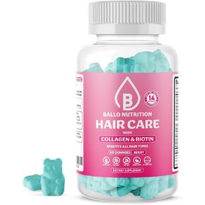 Hair Care Gummies with Biotin, Collagen, & Folate - Assist Hair Loss, Strengthens Hair for Women & Men (1 Month Supply) in Saudi Arabia