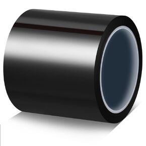 Jutom Vapor Barrier Tape 3.78 Inch Black Polyethylene Tape Adhesive Insulation Waterproof Tape Sealing Moisture Barrier Seam and Seal Tape for Concrete Crawlspace Underlayment Marine Use (72 Yards)