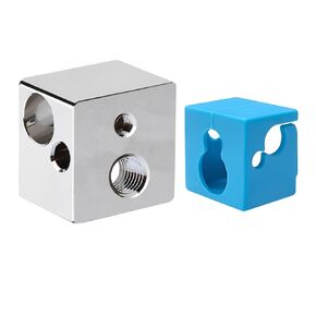 Vyper All Metal Hotend,Upgrade Bi-Metal Heatbreak,Heater Block Aluminum,Brass Nozzle 0.4mm for Vyper,Kobra Max,Kobra Plus 3D Printer for Volcano V5 J-Head Hotend.