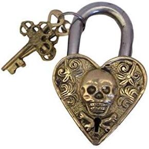Home - Garden Brass Padlock - Lock with Keys - Working - Brass Made - Type : (Elephant - Brass Finish)