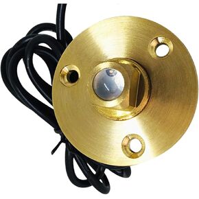 MARINE CITY Under Water White LED Light Waterproof Brass Drain Plug with Base Bronze Screw Drain Plug 1 Inch Hole Fishing Under Water for Marines – Boats – Yachts – Pool Lights (Pack of 1)