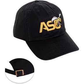 Desert Cactus Alabama State University Baseball Hat Hornets ASU Brimmed Embroirderd Hats Cap Adjustable Cloth Strap Adult (Style A) Black