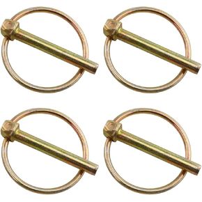 E-outstanding Linch Pin 4PCS 45mm Heavy Duty Lynch Pin Shaft Locking Pin Fastener Assortment Kit for Farm Tractors Trailers Trucks Mowers Trolleys and Carriages M6(1/4Inch)
