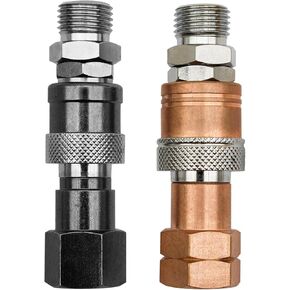 Upgraded Oxy Acetylene Quick Connects, Oxy-fuel to Torch Quick Connect Fittings, Hose to Torch Connect Kit, Cutting Torch Hose Quick Connect Sets,Torch Hose Repair Kit, 1 Year Warranty YBMTE