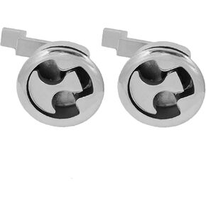 ISURE MARINE 2PCS Marine Grade Stainless Steel Floor Buckle Hatch Latch Flush Turning Lift Handle Floor Buckle Recessed Hatch Pull Buckle Floor Latch Flush Ring Non-Locking Latch with Turning Lock