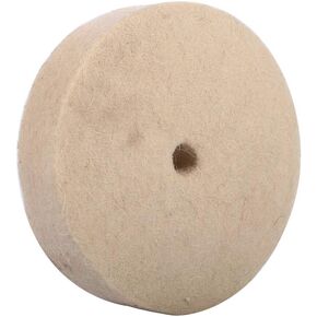 Compressed Wool Polishing Wheel, Compressed Wool Felt Buffing Wheels,100x25mm 4" Beige Polishing Grinding Round Wheel Wool Soft Felt Polisher Disc Pad