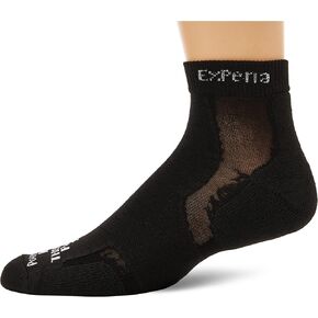 Thorlos Experia Unisex XCMU Multi-Sport Thin Padded Ankle Sock, Black, Medium