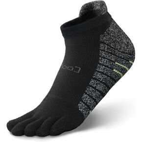 Toe Socks No Show Cushioned Socks Athletic Running Socks Low Cut Five Finger Socks (1 Pair)