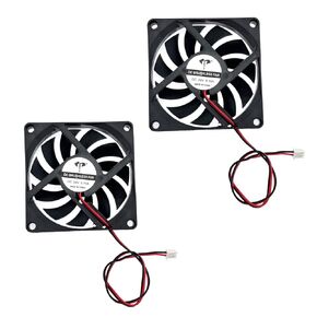 JZK 2 pcs DC 24V 8010 Silent Cooling Fan with Wires, PC Fan 80mm, Computer Case Fan 8cm x 8cm x 1cm, dc brushless Fan 24v, 3D Printer Fan with Cable