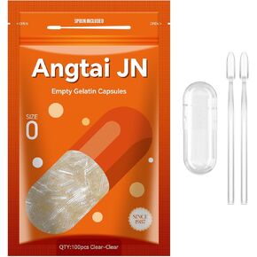 Empty Capsules Size 0 - Clear Gelatin Capsules Empty (100 Count) with Two Miro Lab Spoons - Gel Capsules Empty - DIY Pure Bovine Capsule Filling - Kosher, Gluten Free - Non-GMO Certified